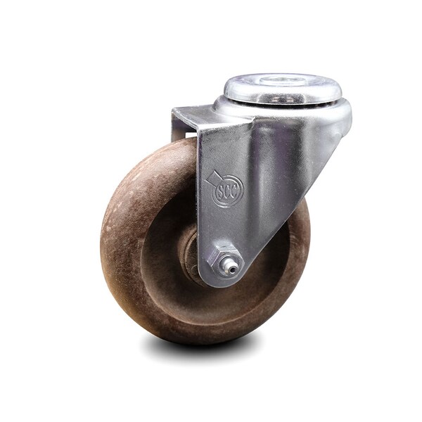 4 Inch High Temp Glass Filled Nylon Wheel Swivel Bolt Hole Caster